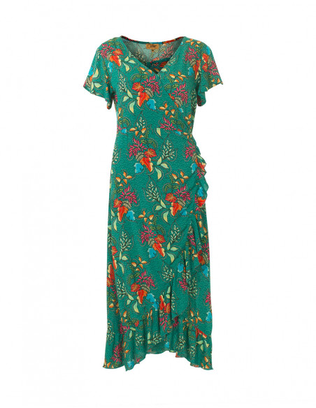 Short Sleeve Viscose Dress