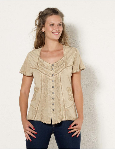 Rayon blouse sw with embroideries