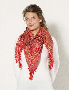 Foulard Coton Franges