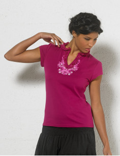 Knitted 60% cotton 40% polyester tee shirt 2