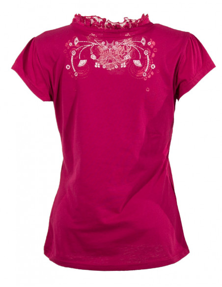 Tee shirt femme encolure V