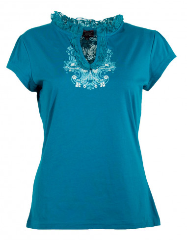 Knitted 60% cotton 40% polyester tee shirt