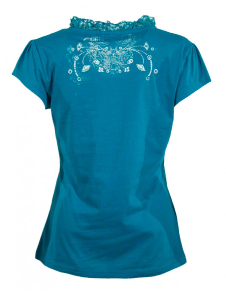 Tee shirt femme encolure V