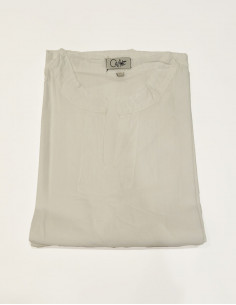 Chemise homme coton léger sw col v manches courtes 2