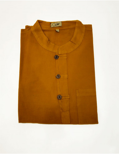 SW light cotton 3 buttons gent shirt with short sleeves