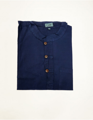 SW light cotton 3 buttons gent shirt with short sleeves