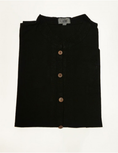 SW light cotton buttoned gent shirt with short sleeves