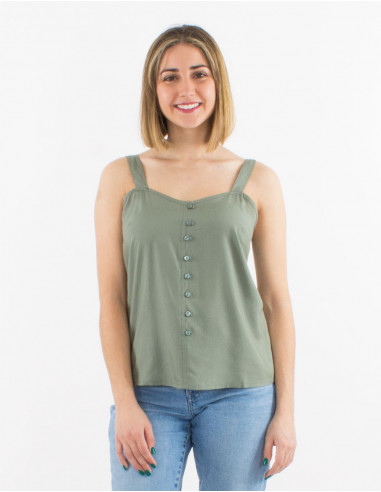 Viscose plain top with straps