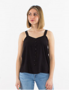 Top viscose unie bretelles 2