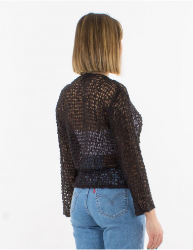 Veste maille polyester filet