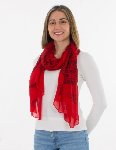 Pack de 10 écharpes Benares viscose imprimée