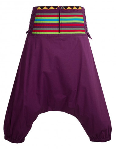 Cotton short sarouel with embroideries