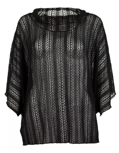 Knitted 65% polyester 35% rayon poncho