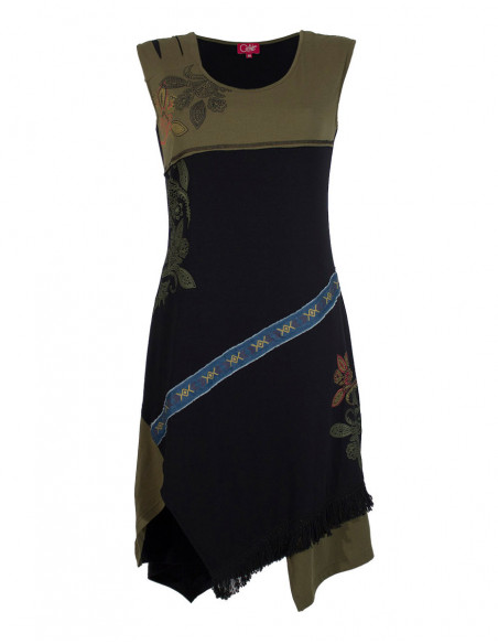 Knitted printed dress