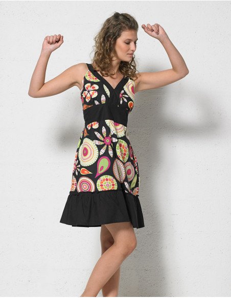 Cotton dress printed