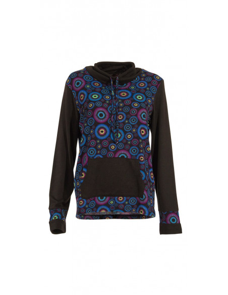 Knitted 95% polyester 5% elastane pullover with magic print