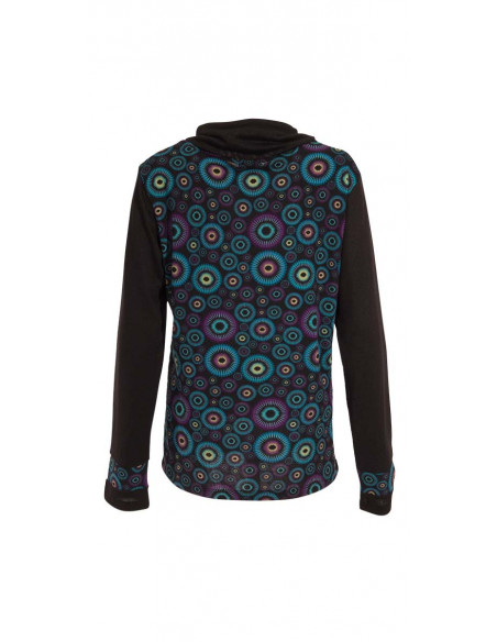 Knitted 95% polyester 5% elastane pullover with magic print