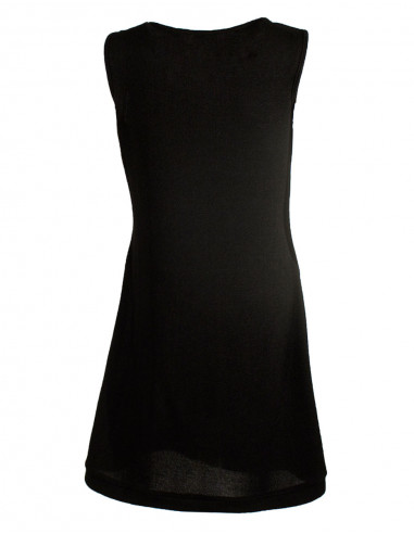 Robe maille sans manches patch