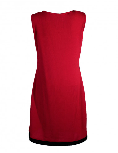 Robe maille sans manches patch