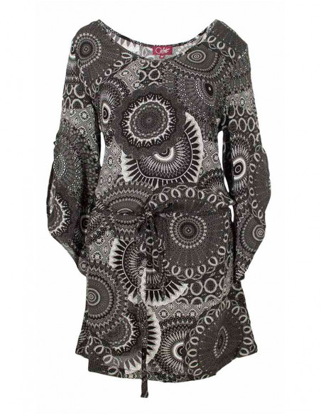 Rayon dress with kenya print