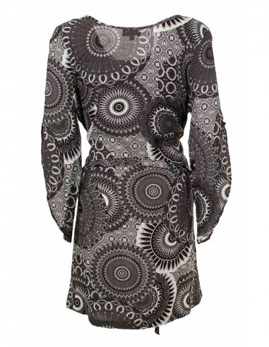 Robe Viscose Manches 3/4 Imprime Kenya