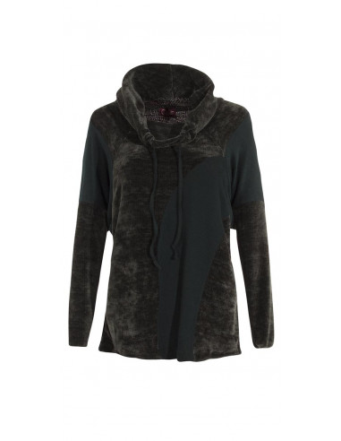 Pull Maille Polyester Chenille A Patchs