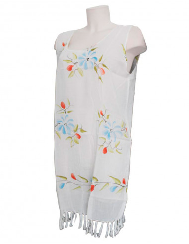 Viscose fringed minidress