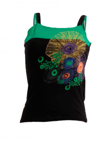 Cotton tee-shirt with lining abysse