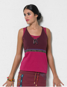 Debardeur femme effet superposition 2