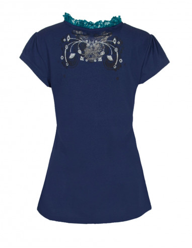 Tee shirt femme encolure V