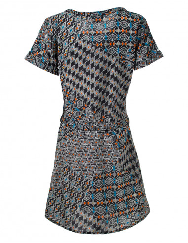 Robe Coton Manches Courtes Imprime Boubo