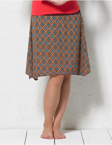 Jupe maille coton imprimé Moge