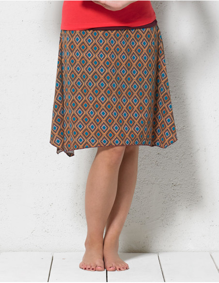 Jupe maille coton imprimé Moge