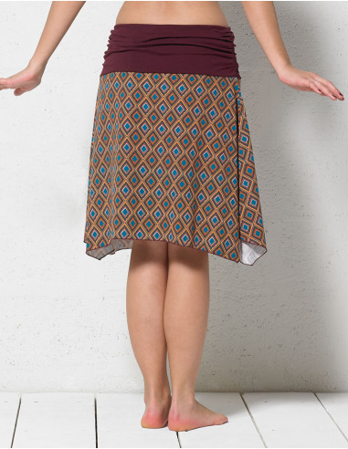 Jupe maille coton imprimé Moge