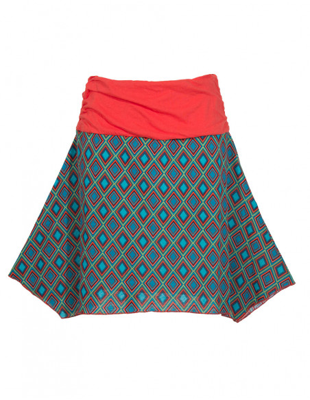 Jupe maille coton imprimé Moge