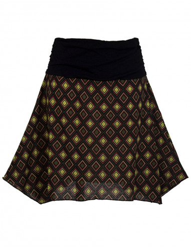 Jupe maille coton imprimé Moge