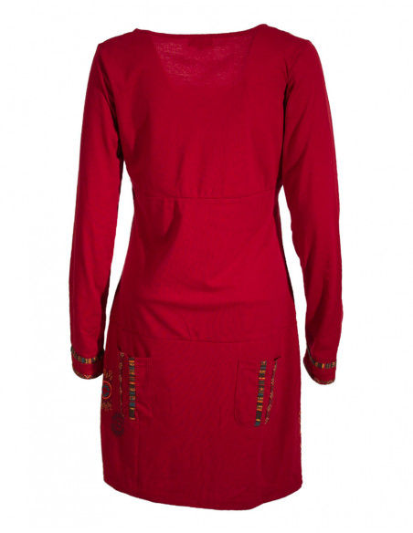 Robe maille manches longues