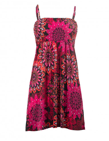 Robe maille imprimée fines bretelles