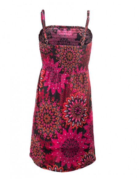 Robe maille imprimée fines bretelles