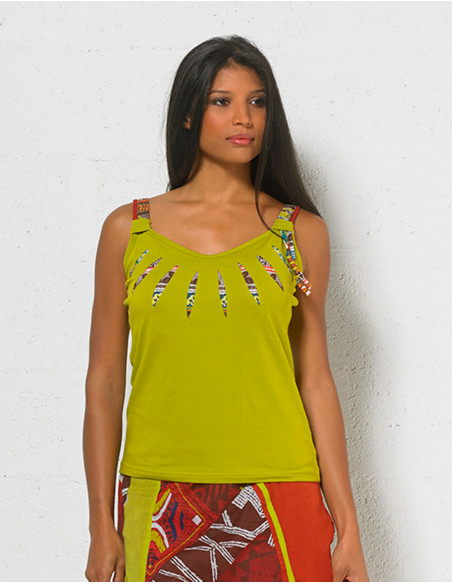 Tee Shirt bretelles imprimé