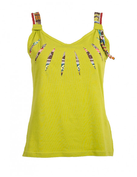 Tee Shirt bretelles imprimé