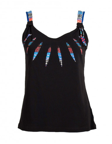 Tee Shirt bretelles imprimé