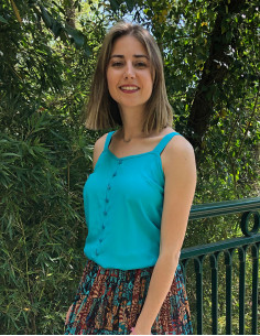 Top viscose unie bretelles