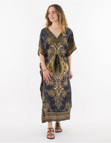 Robe Kaftan Polyester Imprime