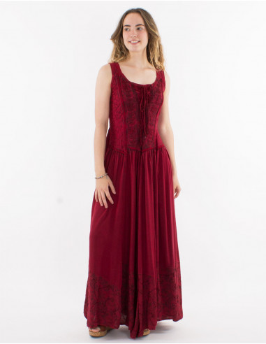 Long viscose sw straps dress