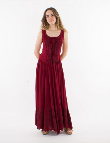 Long viscose sw straps dress