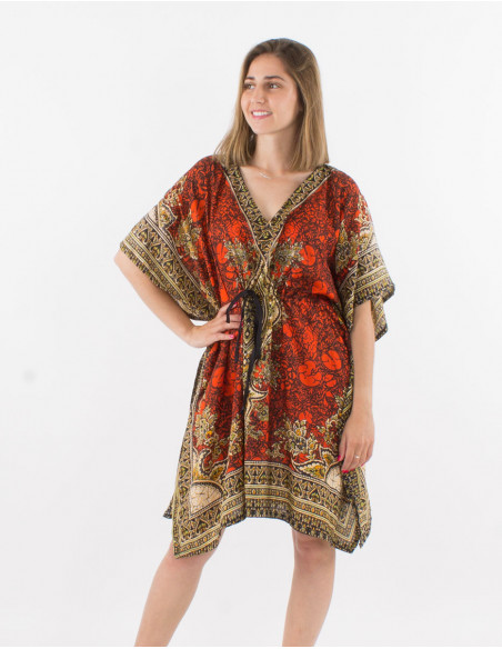 Polyester printed kaftan tunic