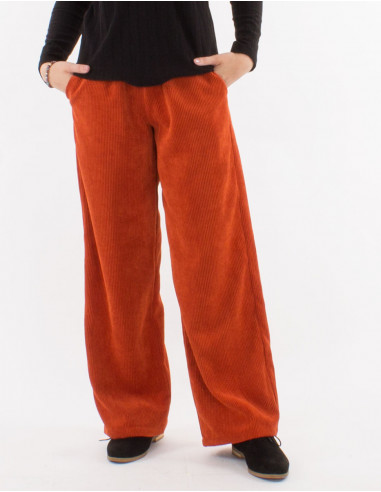 Corduroy 88% polyester 12% polyamide large pants