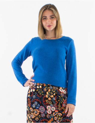 Knitted Sweater 74% Viscose 21% Polyester 5% Elasthanne