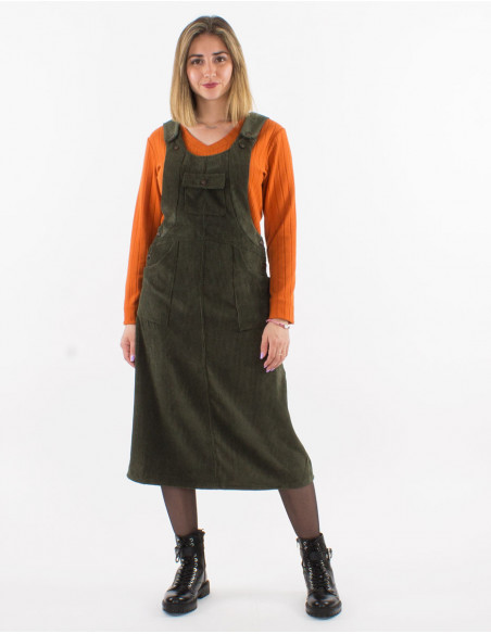 Corduroy 88% polyester 12% polyamide dress